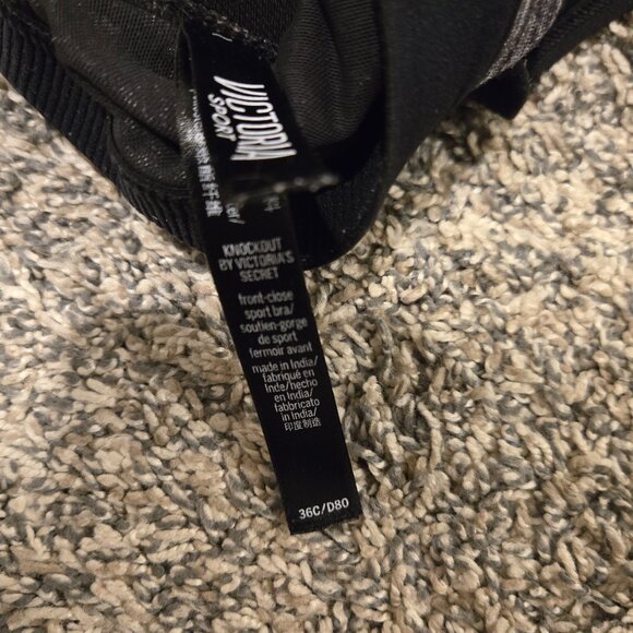 Victoria's Secret Knockout Front Close Sports Bra Gray 36C - Picture 3 of 4